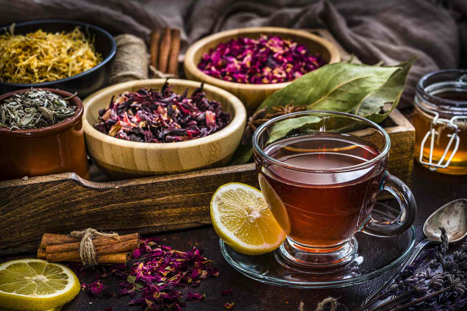 Herbal tea preparation table